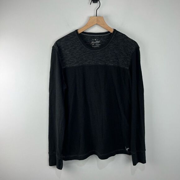 AEO Heritage Grey & Black Classic Fit Thermal M - Picture 1 of 6